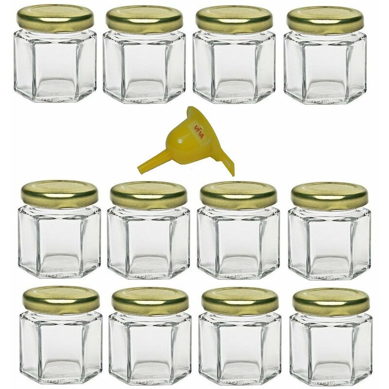 foto del prodotto viva haushaltswaren gg1060047 12 x 12 mini barattoli da 47 ml ideali per confetture, marmellate, gelatine, pesto, senape e come regalo per gli