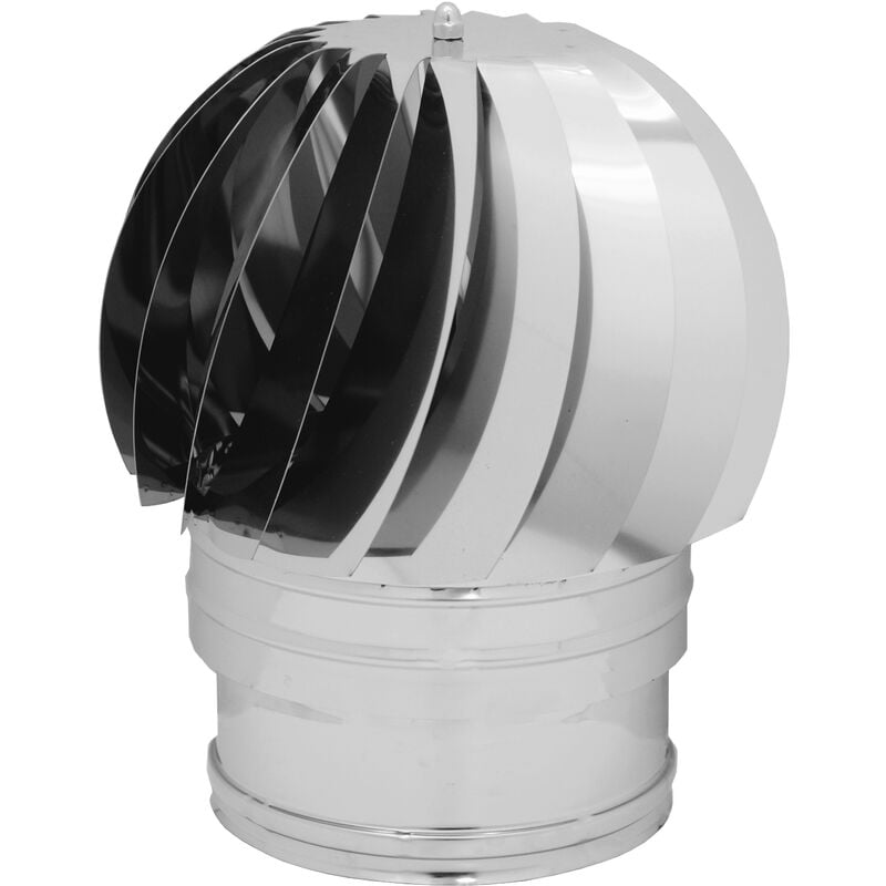 foto del prodotto tuttacasa fumaiolo cappellotto girevole turbo inox quadro cm.25x25 comignolo tubo stufa salone