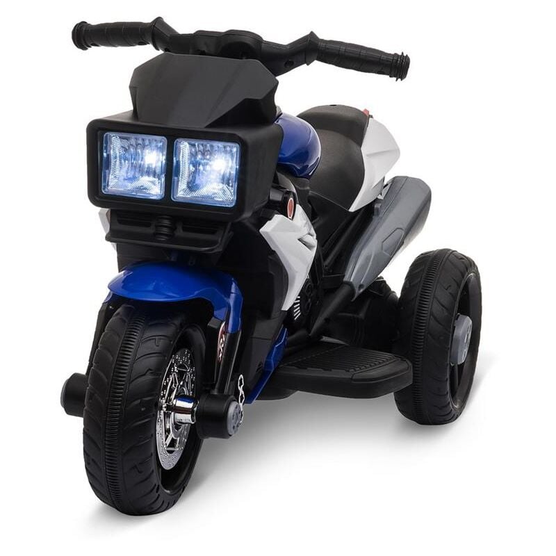 foto del prodotto moto elettrica per bambini 3 5 anni batteria nero blu
