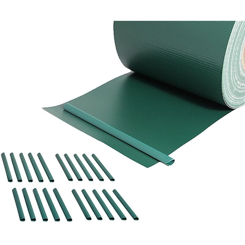 foto del prodotto pvc 65m pellicole privacy film doppio tappetini asta doppia recinzione lamina opaca