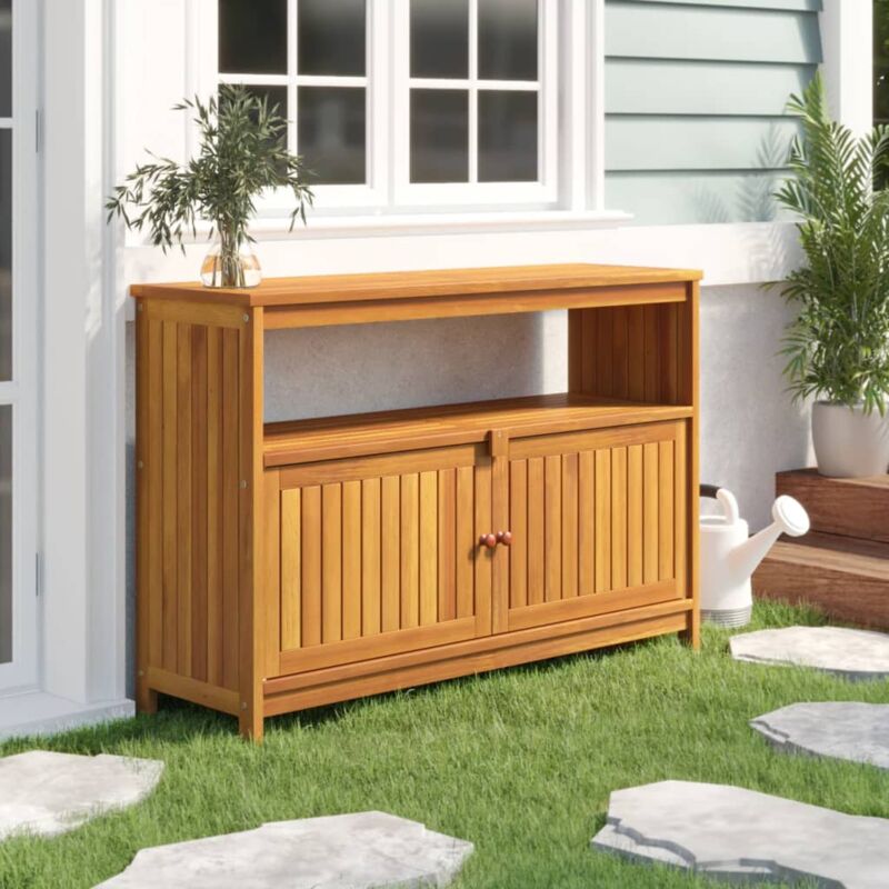 foto del prodotto vidaxl tavolo consolle da giardino 110x35x75 cm legno massello acacia