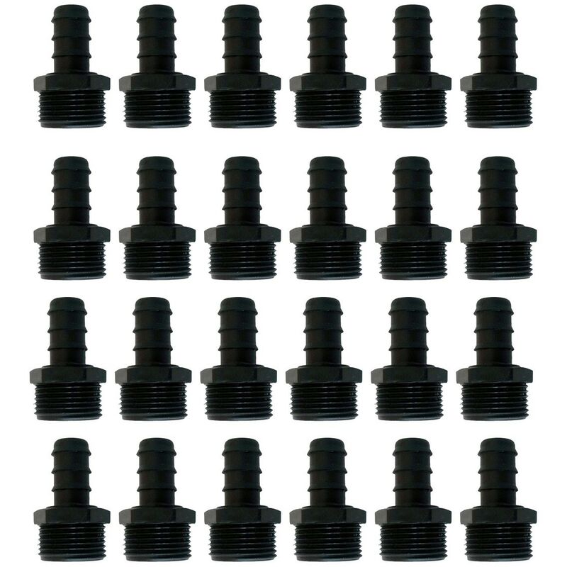 foto del prodotto enlace de goteo negro 16mm x 3 4 pack x 50 offerta esclusiva