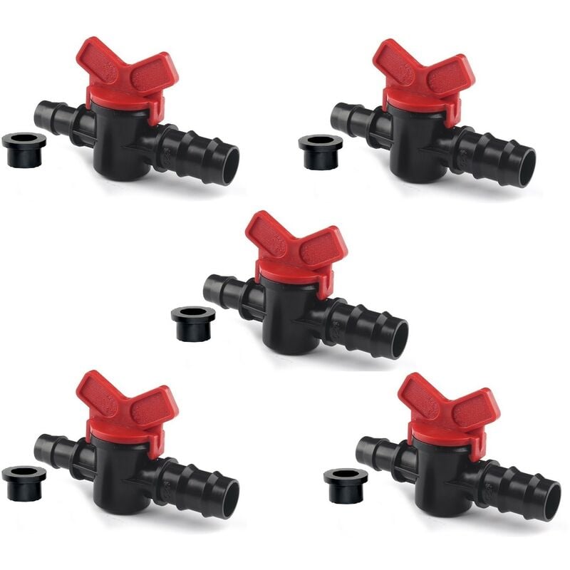 foto del prodotto v lvula de derivaci n 12mm a tubo de riego por goteo de 16mm con anillo de goma. pack de 5 offerta esclusiva