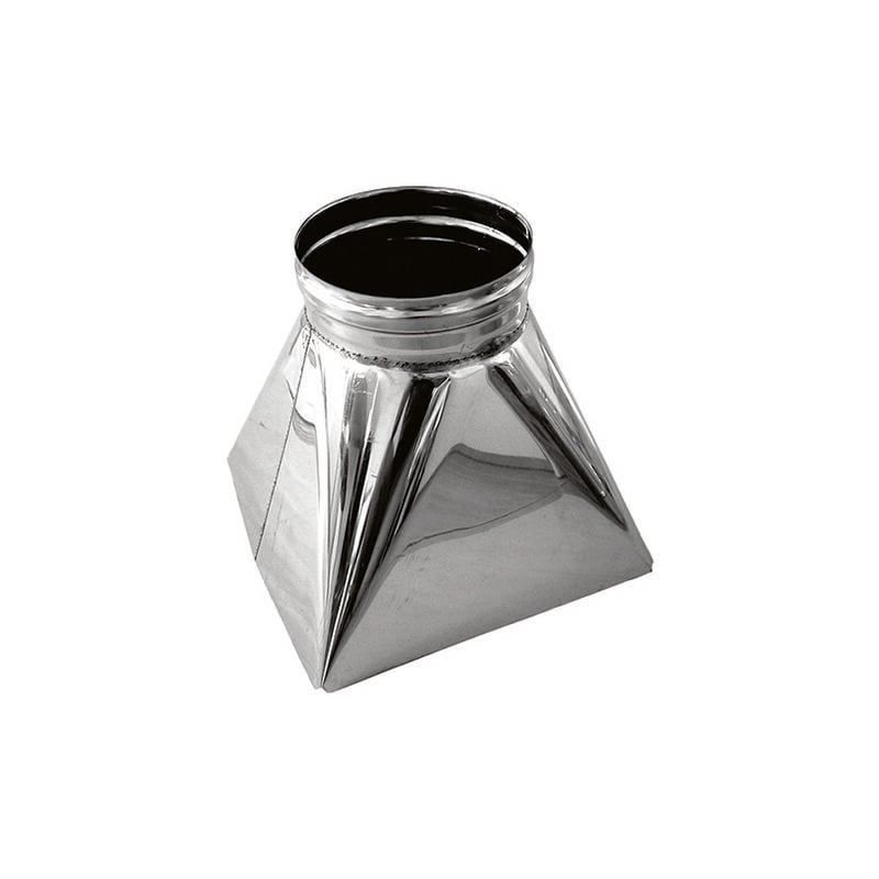 foto del prodotto mbm tramoggia quadro x tondo canna fumaria dn 100 tubo acciaio inox 316
