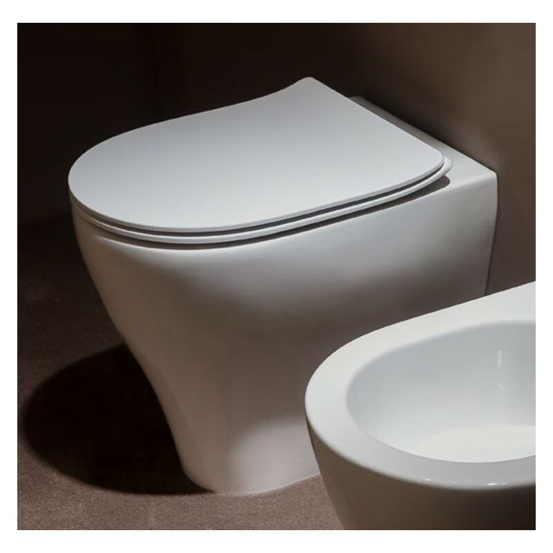 foto del prodotto flaminia water app filomuro scarico traslato senza brida cm. 52x36 bianco