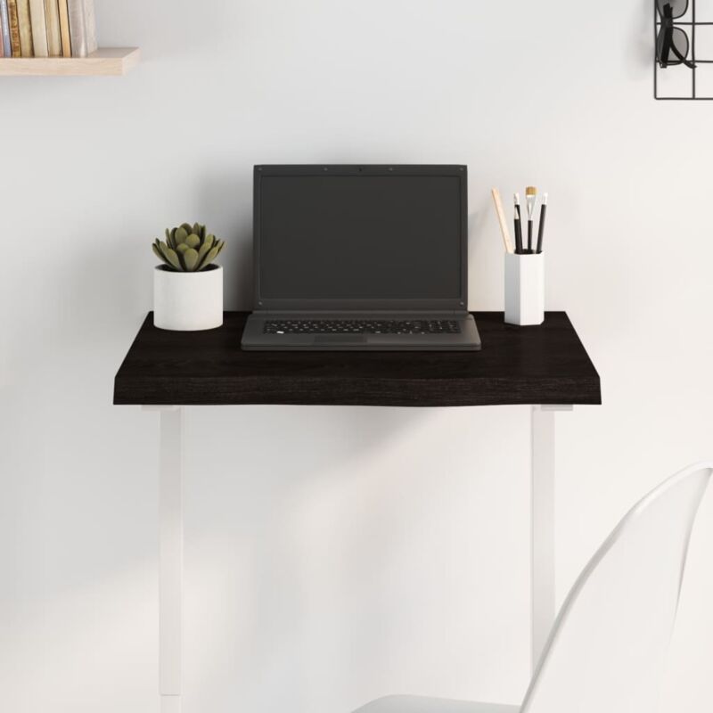 foto del prodotto vidaxl piano tavolo marrone 60x50x 2 4 cm rovere massello trattato