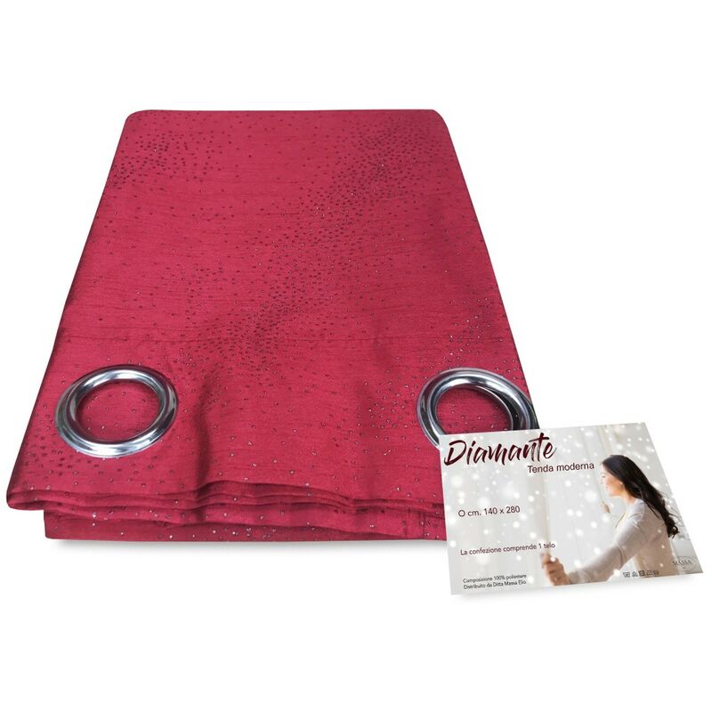 foto del prodotto tex family tenda tinta unita diamante bord cm. 140x280 confezionata