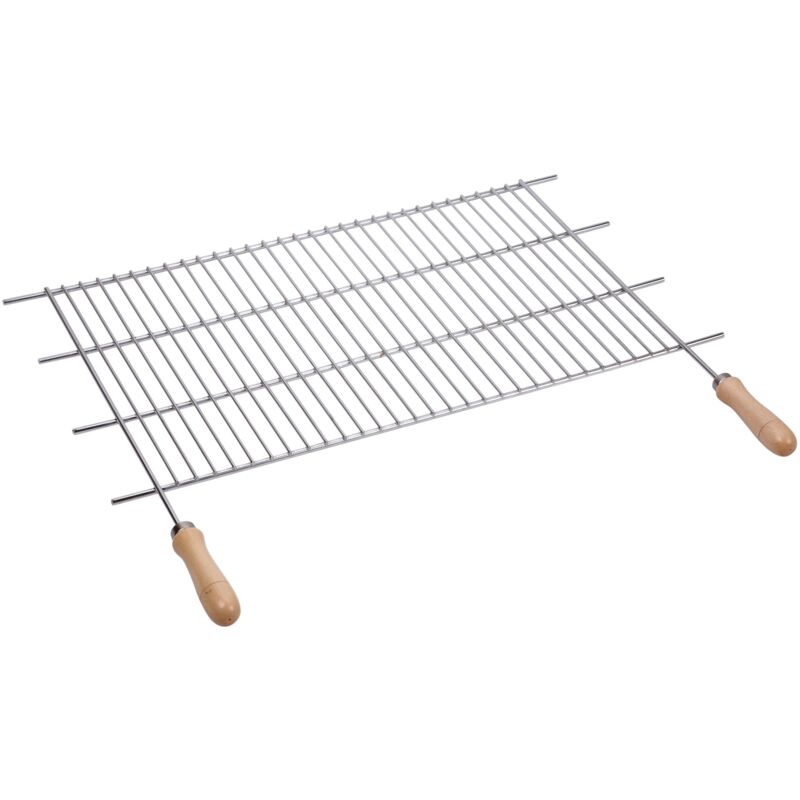 foto del prodotto 02465 griglia barbecue con maniche in legno, 62.00x62.50x3.00 cm sauvic