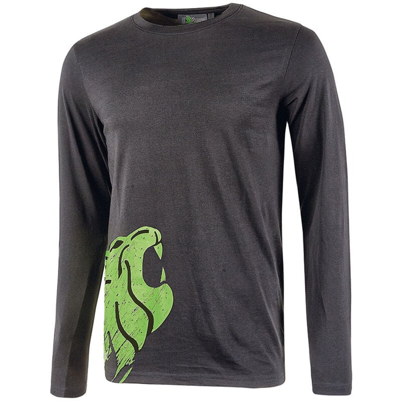 foto del prodotto u power alien t shirt da lavoro manica lunga cotone grigia 3xl