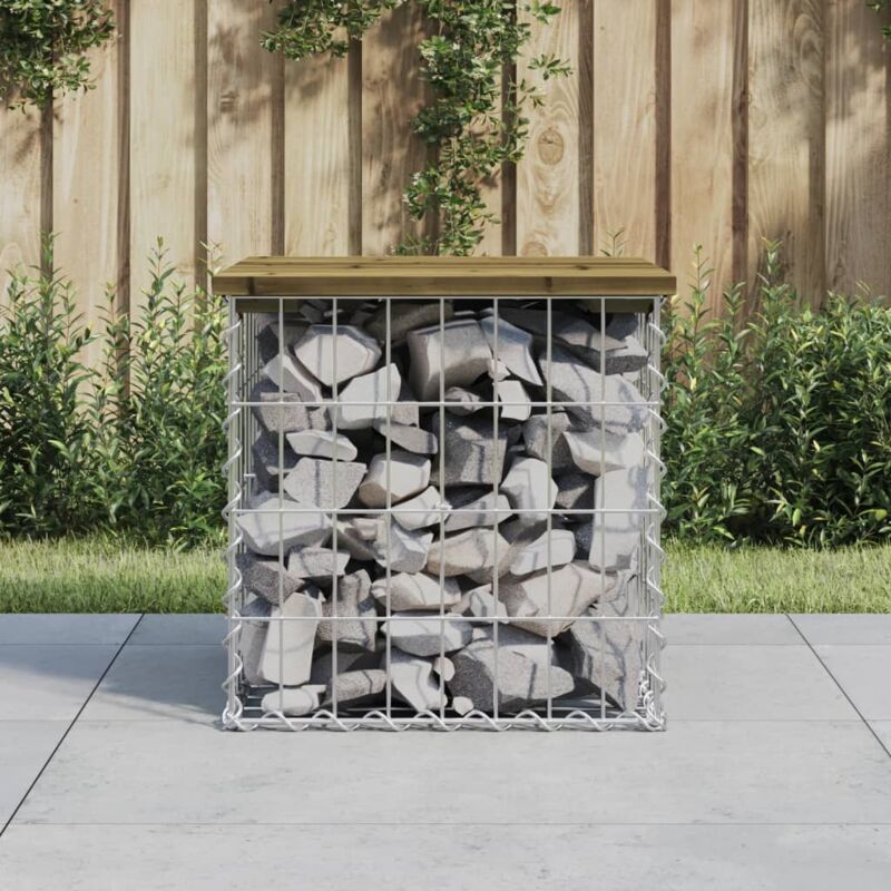 foto del prodotto vidaxl panca da giardino design gabbione 43x44x42 cm pino impregnato