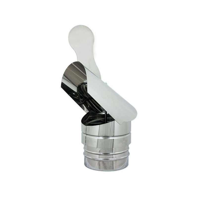 foto del prodotto aflex fumaiolo gallo inox base tonda innesto m maschio da 150mm