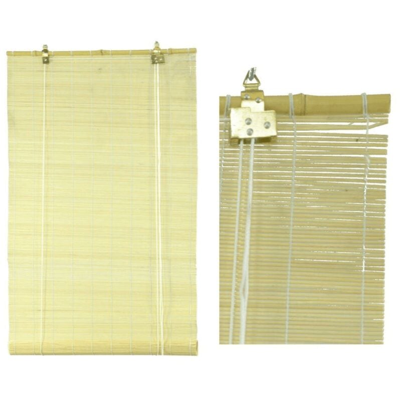 foto del prodotto vacchetti tapparella midollino naturale asta bambu cm120xh300x12
