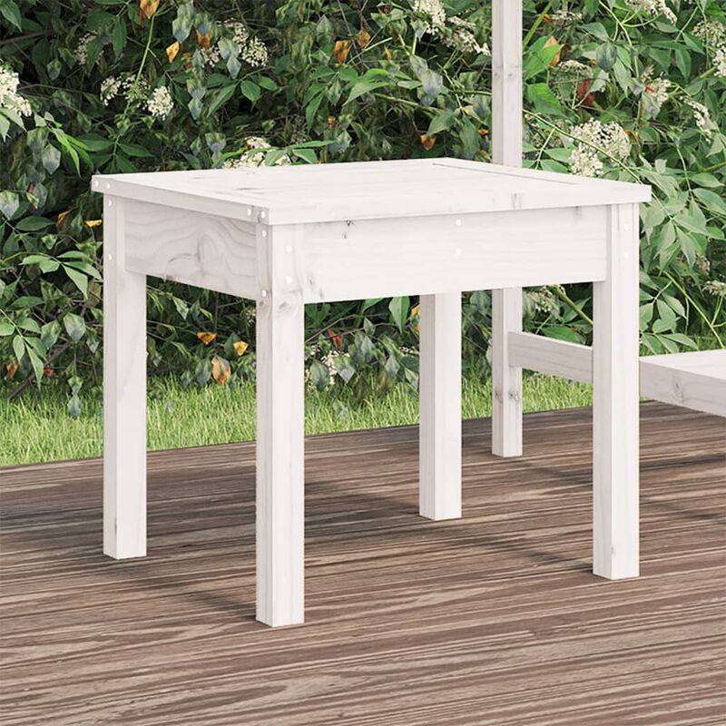 foto del prodotto furniture limited panca da giardino bianca 50x44x45 cm legno