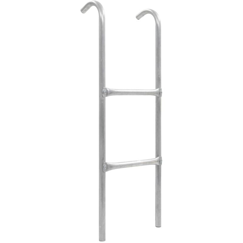 immagine 0 del prodotto vidaxl scaletta per trampolino elastico 2 gradini in acciaio argento 102,6 cm