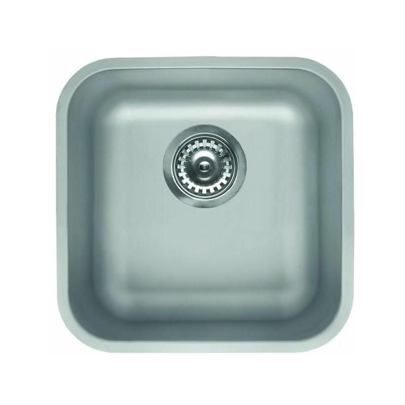 foto del prodotto space 400 r50 lic400sacpun lavello da incasso 1 vasca, acciaio inox satinato, 43,6x43,6 cm, da incasso, inox satinato elleci