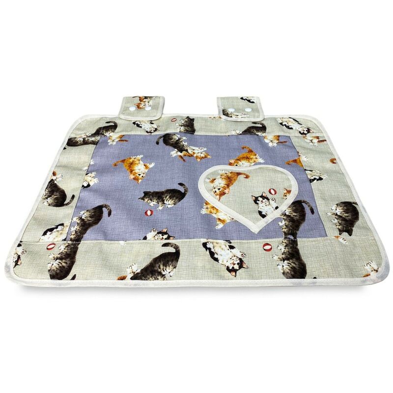 foto del prodotto tex family copriforno copri forno gattini grigio scuro