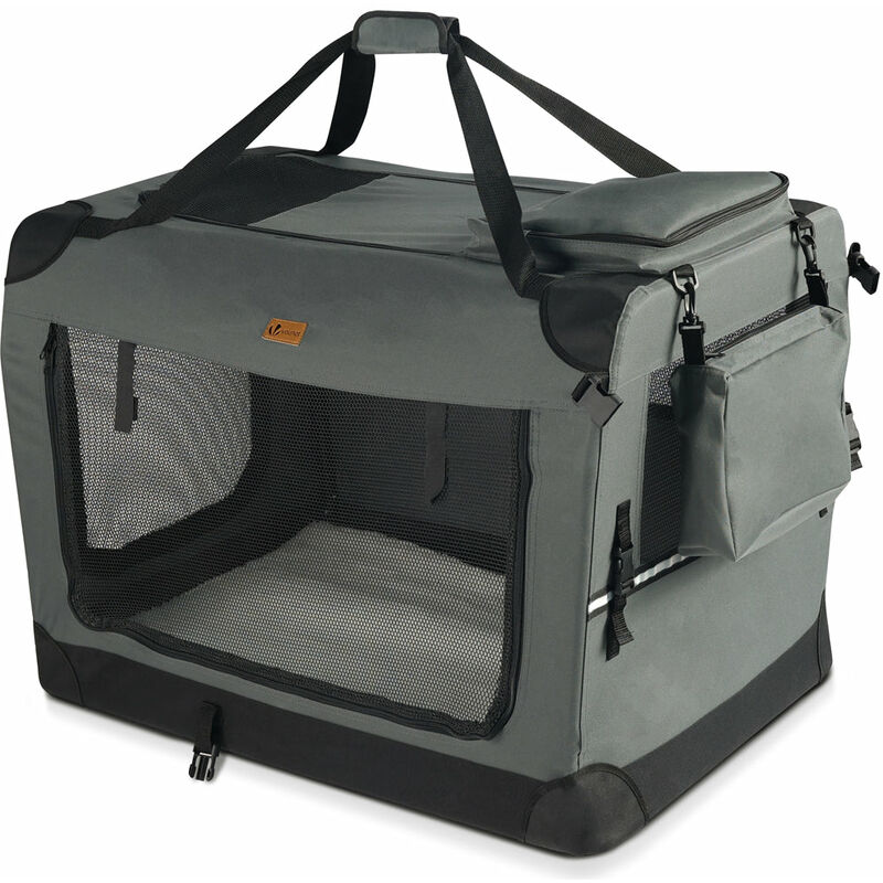 foto del prodotto vounot borsa trasportino per cani xl grigio