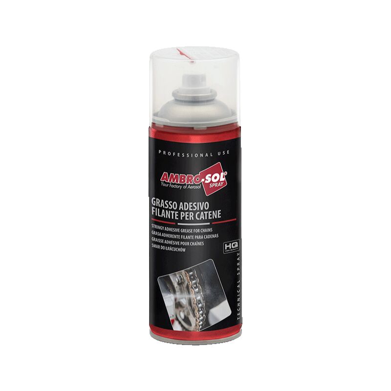 foto del prodotto grasso adesivo filante catene moto ad alte prestazioni ambro sol spray da 400 ml