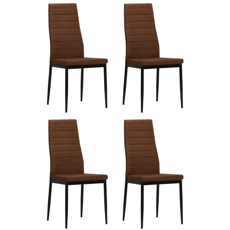 foto del prodotto 4 pz sedie da pranzo,sedie da salotto per sala da pranzo soggiorno,sedie da cucina moderne marroni in tessuto cneiv666325 bonnevie