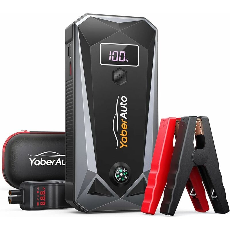 foto del prodotto yaber avviatore batteria auto, 4000a 26800mah booster avviamento auto professionale per tutto benzina e 10l diesel motori, avviatore emergenza per