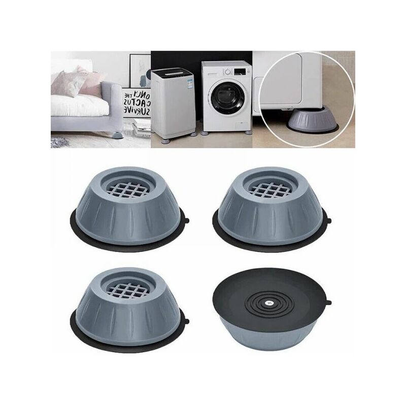 foto del prodotto 4x tamponi anti vibrazione tappetino antiscivolo antiscivolo per lavatrice
