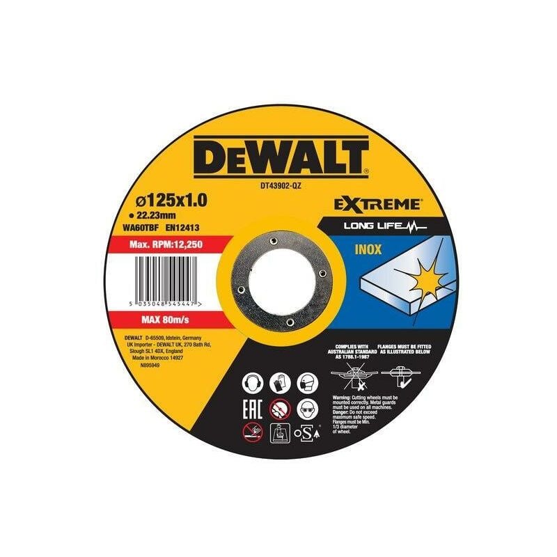 foto del prodotto disco abrasivo dewalt 1x125mm per metallo dt43902 qz