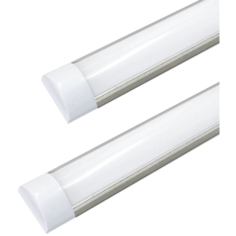 foto del prodotto plafoniera led 90cm 24w 220v smd bordo a lato grigio p47 24wluce neutra naturale 4200k