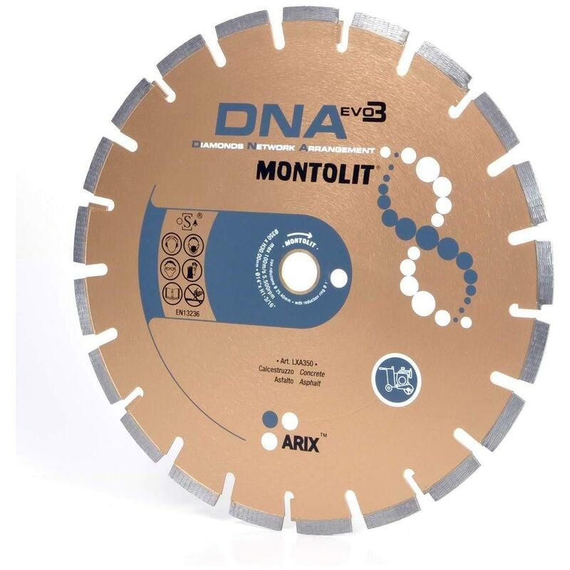 foto del prodotto montolit disco diamantato 350 mm dna lxa350 per calcestruzzo asfalto