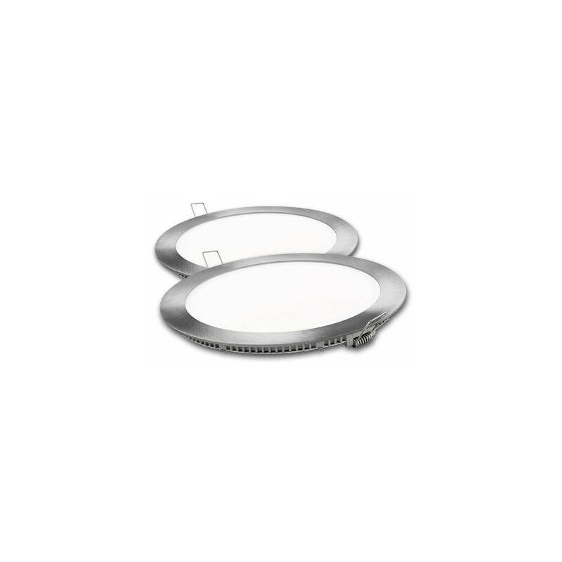 immagine 0 del prodotto matel faretto led tondo argento 18w luce fredda 2 unit 