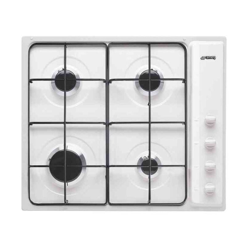 foto del prodotto smeg s64sb piano cottura bianco da incasso 60 cm gas 4 fornello i 