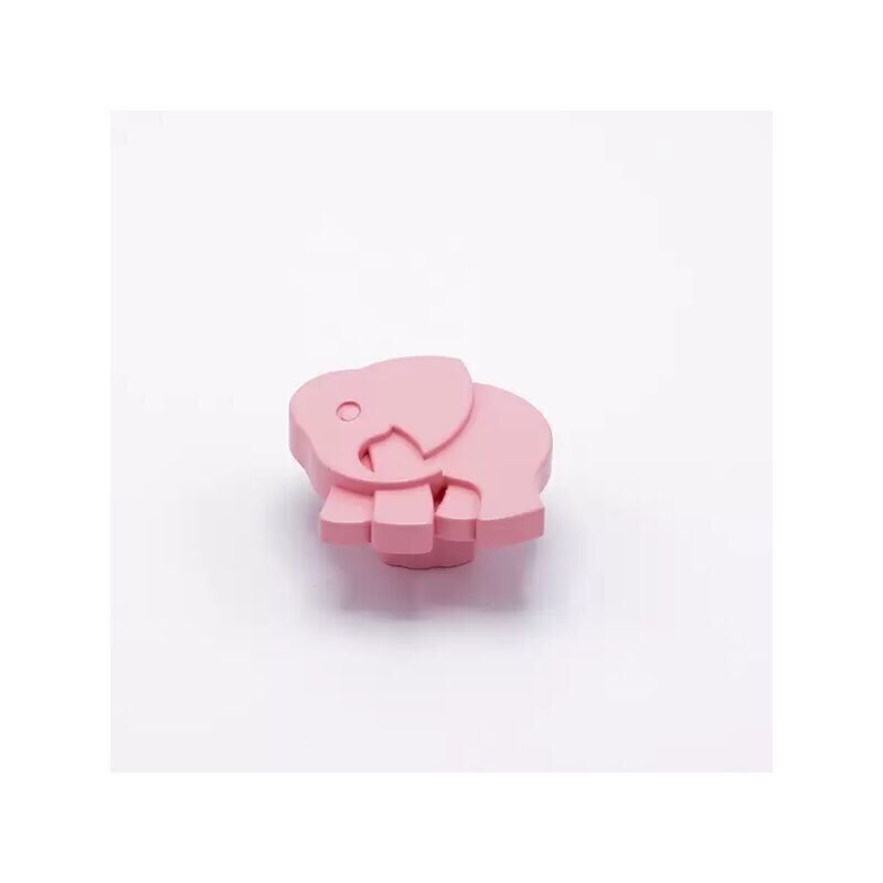 foto del prodotto pomolo rosa a forma di elefantino in goffrato fine 53x56x25mm 427e animalier