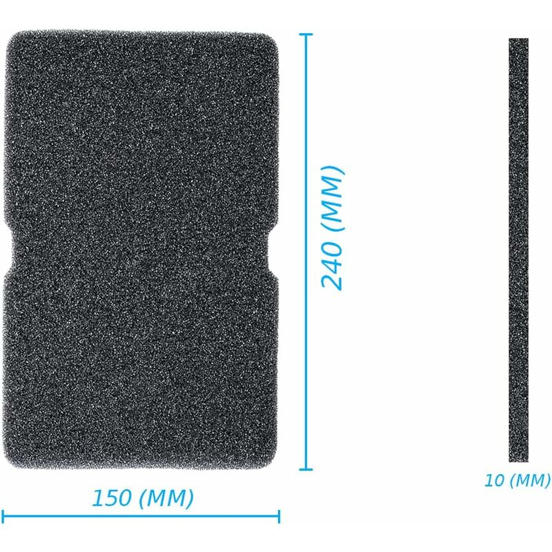 immagine 0 del prodotto filtro spugna evaporatore a magliatura larga, compatibile con asciugatrice beko, dimensioni 150x240 mm per modelli udh tkf gtn dpy dpu