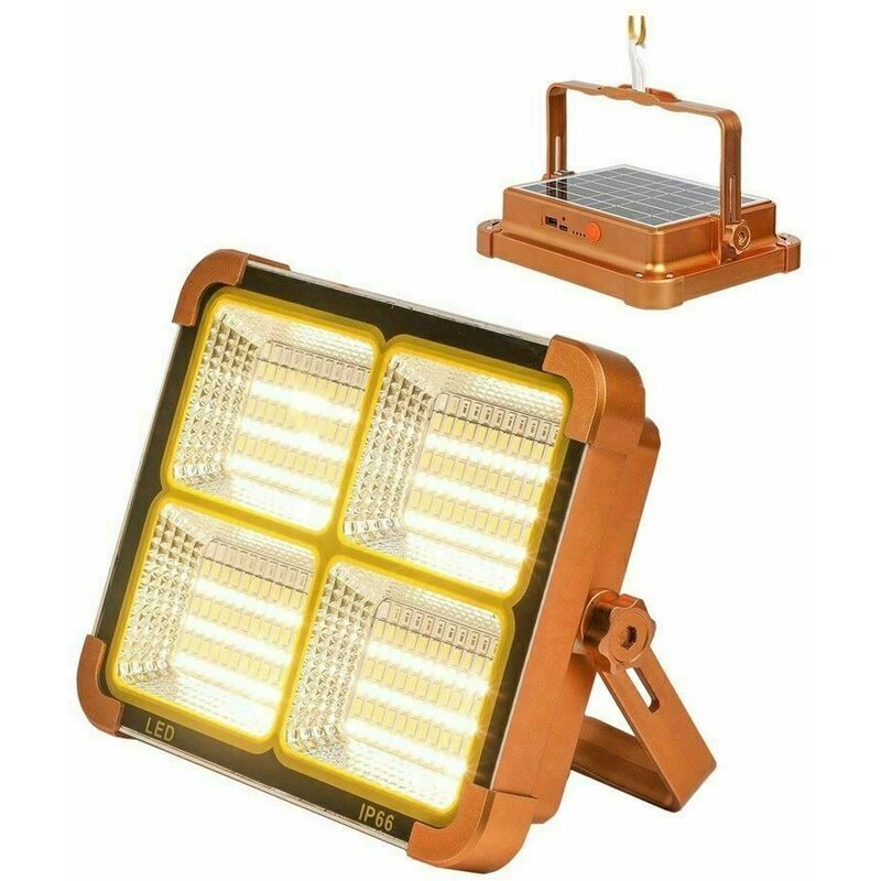 foto del prodotto zencocco faro 120w faretto led con pannello solare integrato luce bianca naturale sos ip66