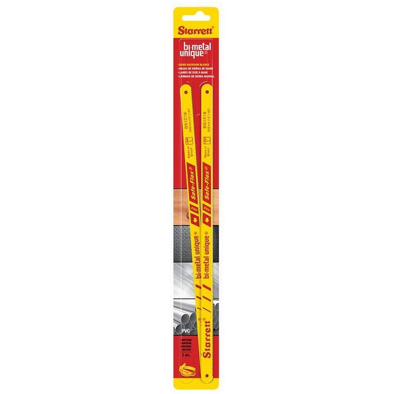foto del prodotto starrett hoja sierra mano bimetal 18d blister 2 uds.