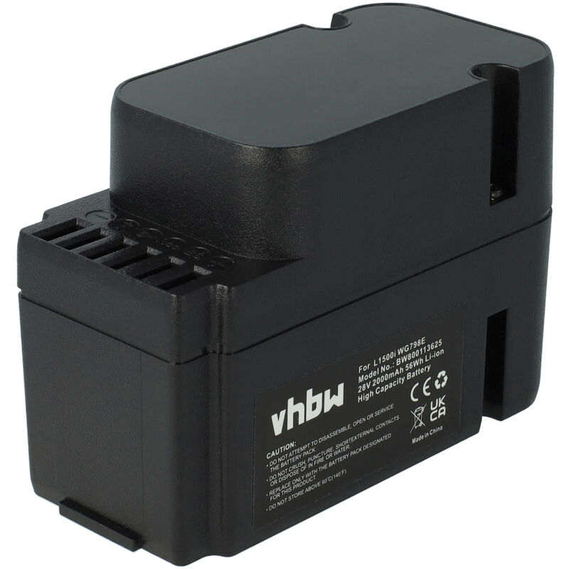 immagine 0 del prodotto batteria compatibile con worx landroid wg791, wg791e.1, wg791w, wg792, wg792e, wg792e.1, wg794, wg796e 2000mah, 28v, li ion vhbw
