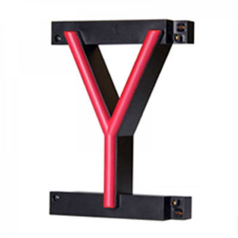 foto del prodotto greenice lettera led neon y larghezza 105mm altezza 161mm sfondo 38mm