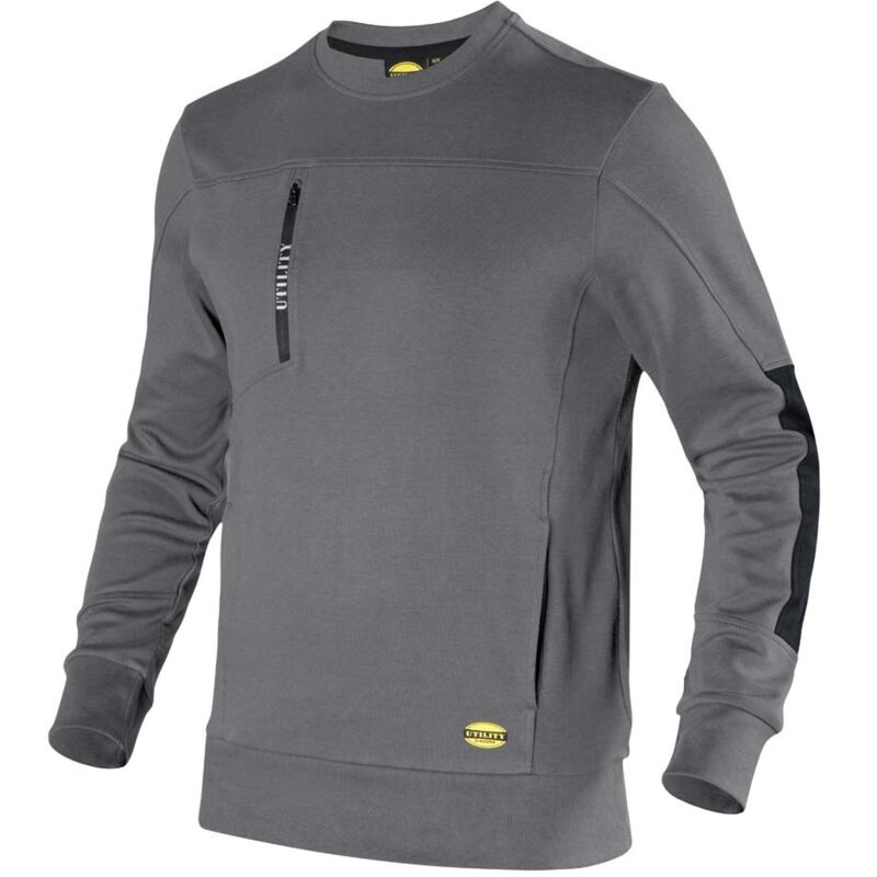 foto del prodotto felpa da lavoro diadora crew steel grey, misura 2xl grigio