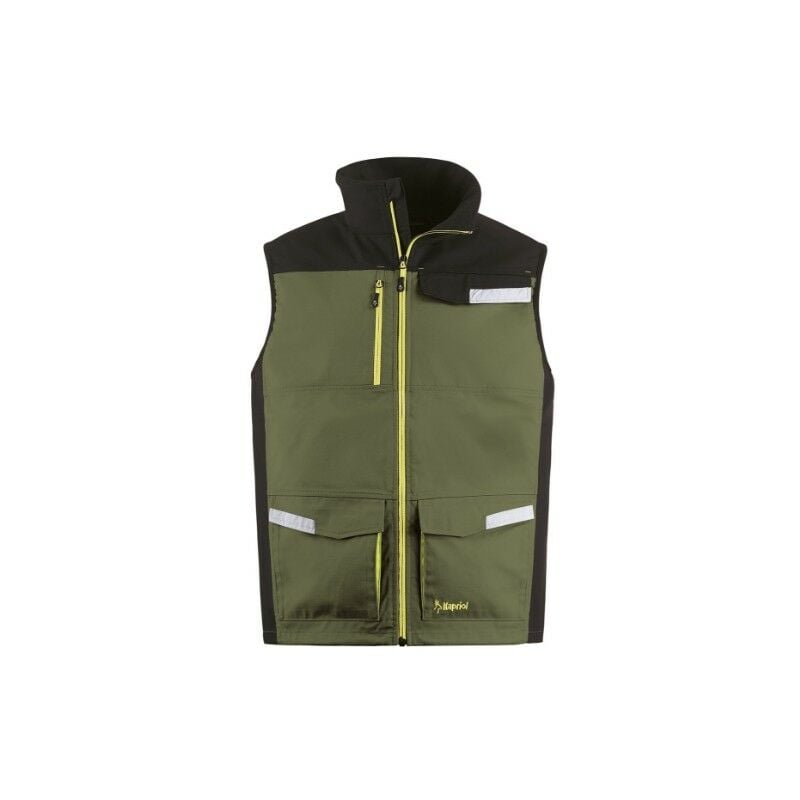 foto del prodotto morganti gilet da lavoro kavir verde nero xl multitasche kapriol