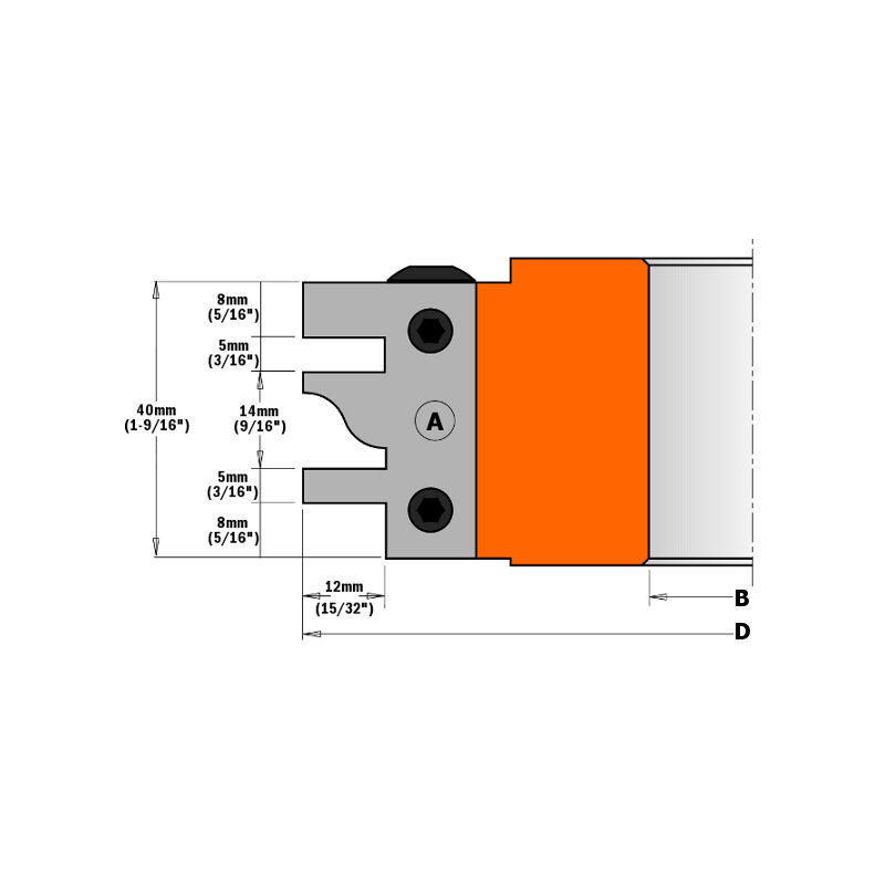 immagine 0 del prodotto cmt 695.014d coppia coltelli x antine m f fisso hw 40x24,5x2 d 