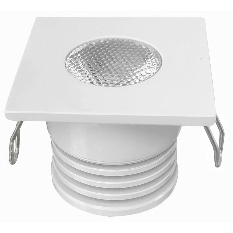 foto del prodotto leclubled led led spot piazza bianca compatto incorporato 4w 12v equivalente 30w bianco naturale 4000k