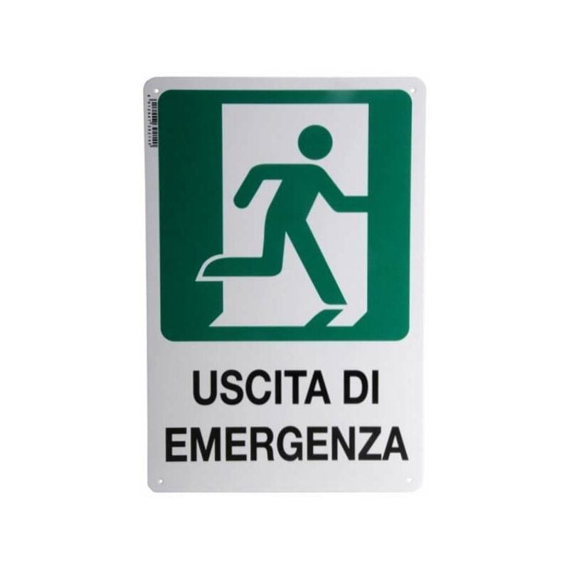 foto del prodotto cartello uscita emergenza dx 20x 30 plastica