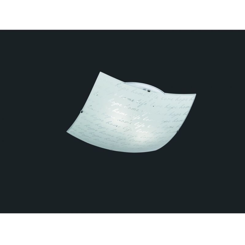 foto del prodotto iperbriko plafoniera signa vetro bianco decori firma 40x40 cm trio lighting