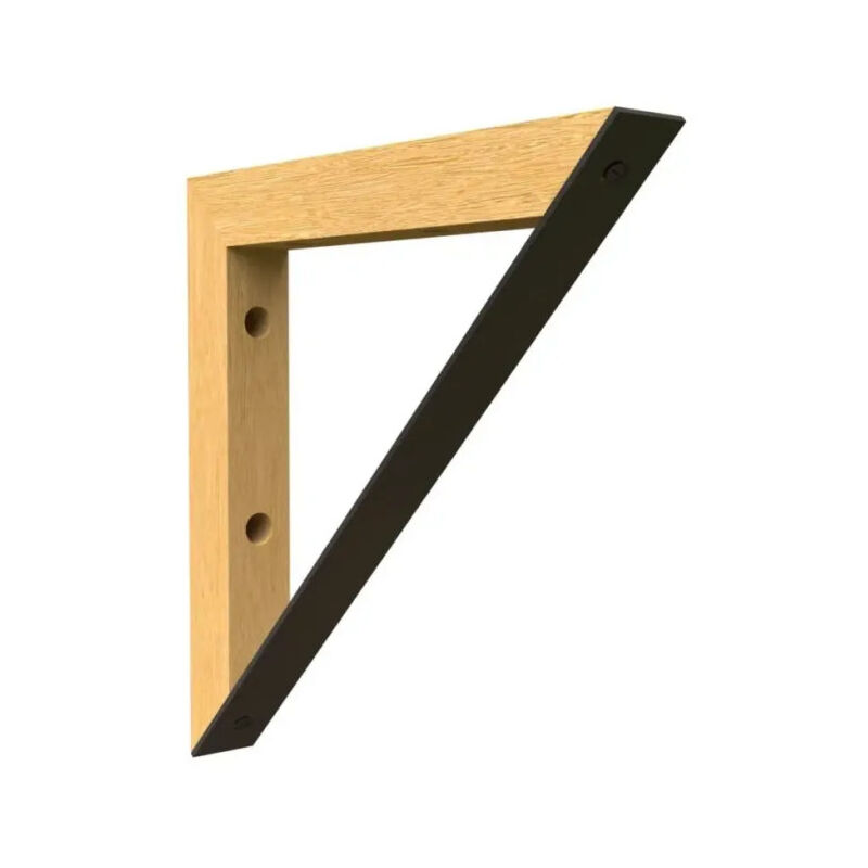 immagine 0 del prodotto cime angolare a vite mix t in faggio non trattato e acciaio nero, 201 x 201 mm