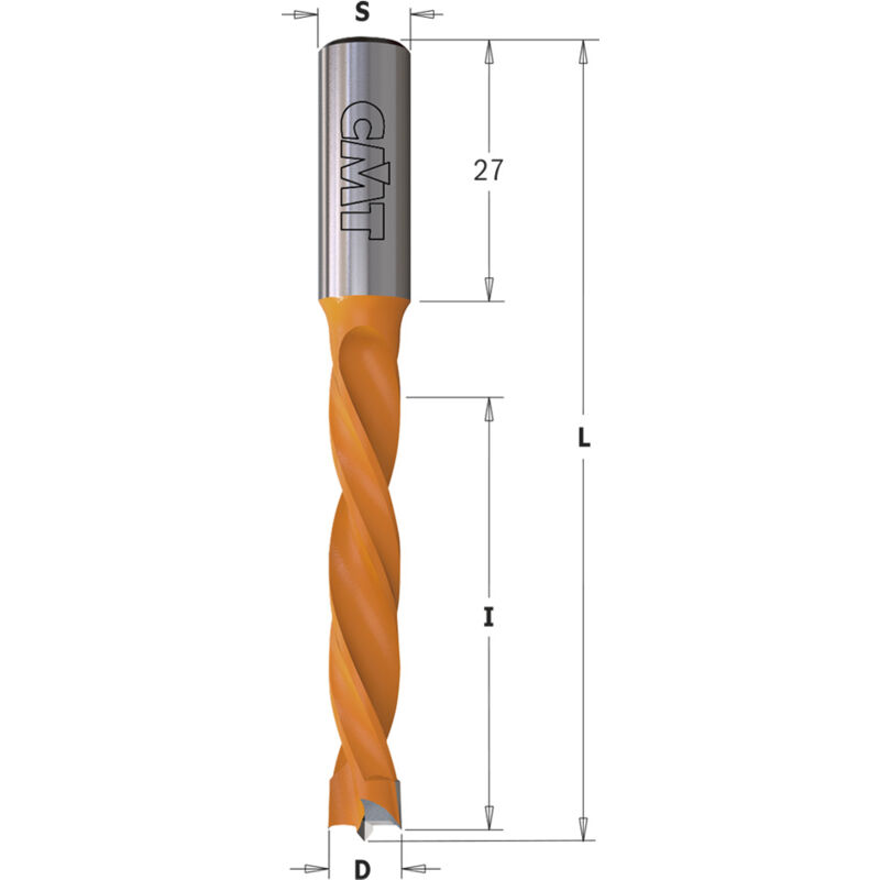 foto del prodotto 373.060.12 punta foratrice f cieco hw s 10x27 d 6x50x85 sx