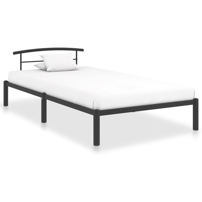 foto del prodotto vidaxl giroletto nero in metallo 90x200 cm