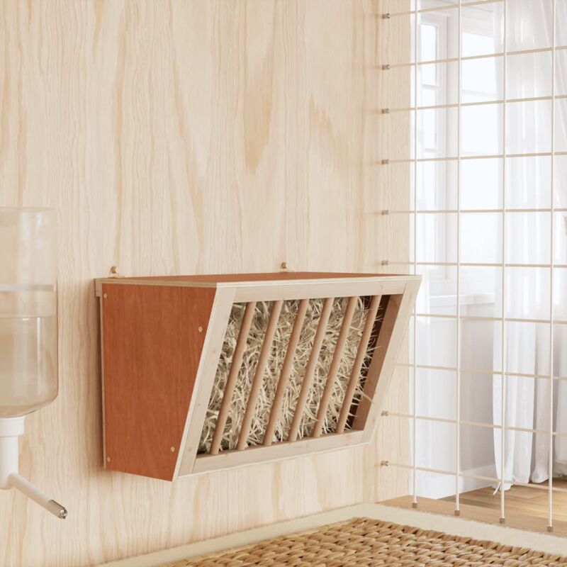 foto del prodotto vidaxl mangiatoia per conigli 37x18,5x23 cm in legno massello di abete
