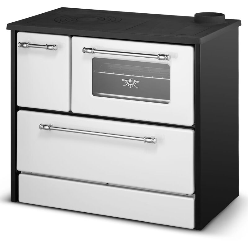foto del prodotto divina fire cucina a legna stufa 9 kw bianca beatrice l87xp51xh79 ecodesign