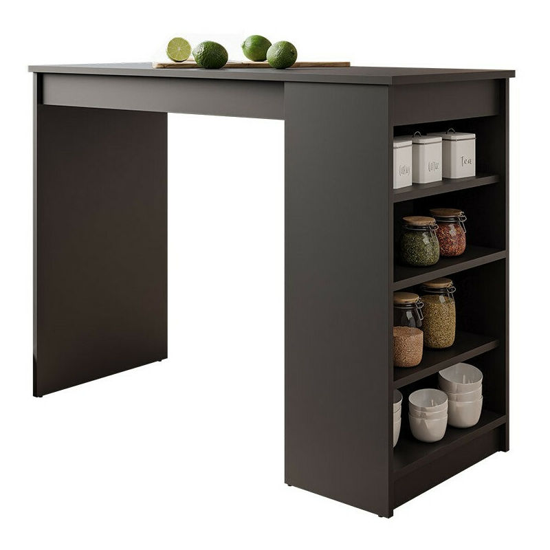 foto del prodotto mobilier1 tavolo da bar comfivo 259, nero, 102x50x115cm, truciolare laminato