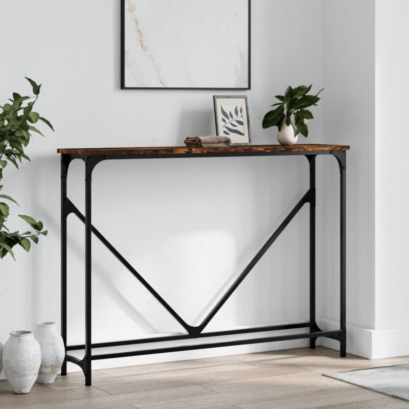 foto del prodotto furniture limited tavolino consolle rovere fumo 102x22,5x75 cm