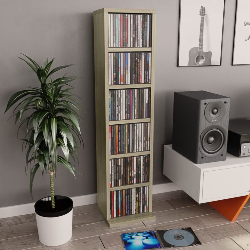 foto del prodotto furniture limited mobile porta cd rovere sonoma 21x20x88 cm in